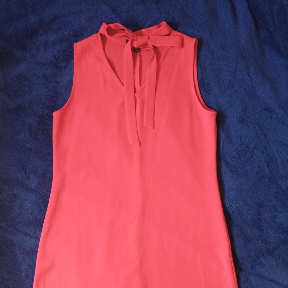 Cloth & People sleeveless red sheath dress with tie front neckline Size M